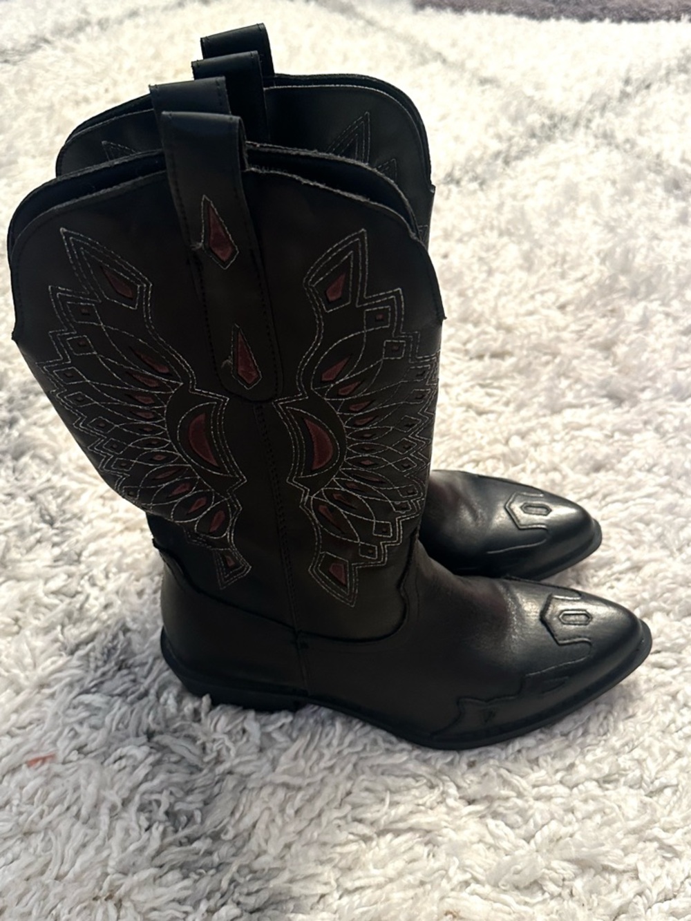 NEW Coconuts by Matisse Women’s Cowgirl Boots Pointed Toe Black Size 6.5 - Picture 2 of 4